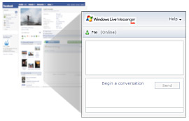 Windows Live Messenger app for Facebook