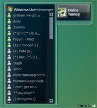 vista sidebar gadget for windows live messenger